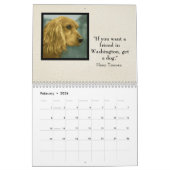 Calendrier Dog Daze monthly Canine Photos & quotes (Feb 2026)