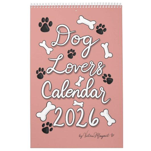 Calendrier Dog Lovers Calendar 2026 | Hand Drawn Ilustrations (Protection)