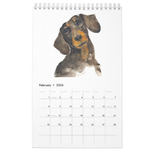 Calendrier DOGS 2023, page unique, blanc (Feb 2026)