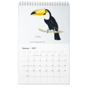 Calendrier d'oiseaux colorés 2026 (Feb 2027)