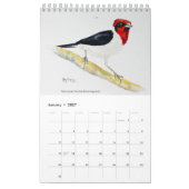 Calendrier d'oiseaux colorés 2026 (Jan 2027)