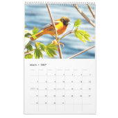 Calendrier d'oiseaux de jardin (Mar 2027)