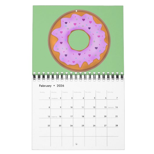 Calendrier Donuts Love Calendar (Feb 2026)