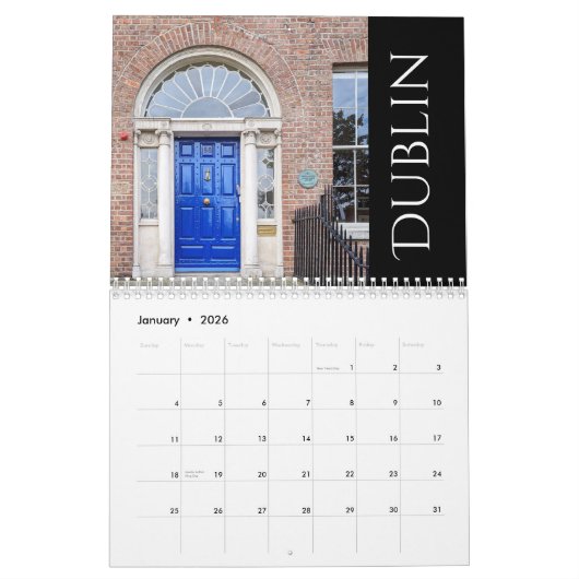 Calendrier Doors of Ireland 2026 Calendar (Jan 2026)