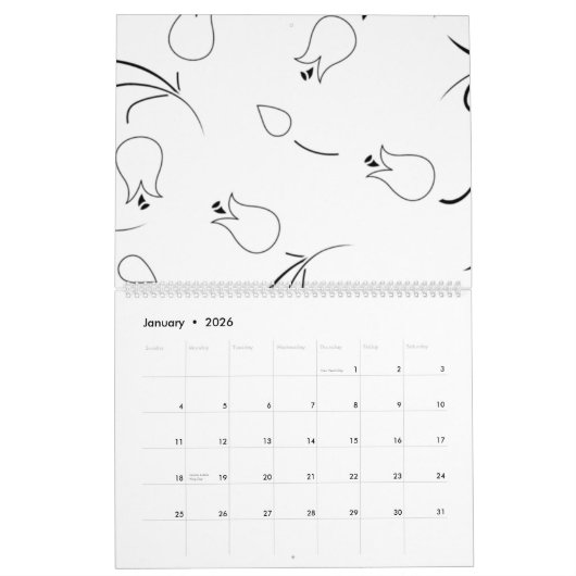 Calendrier Dot, Oie Grey (Jan 2026)