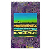 Calendrier double page Petit, Blanc Animaux (Protection)