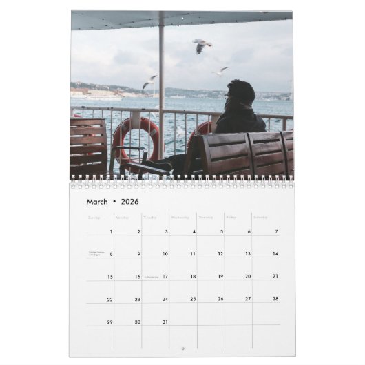 Calendrier Doucement 12 mois (Mar 2026)