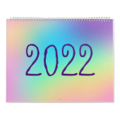 Calendrier Doux Prismatic Arc-en-ciel Dégradé Inspirant Cale (Protection)