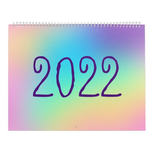 Calendrier Doux Prismatic Arc-en-ciel Dégradé Inspirant Cale (Protection)