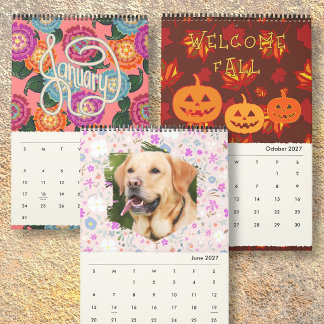 Calendrier Douze Mois de Création de Famille sur Mesure