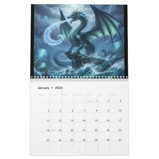 Calendrier Dragon Calendar (Jan 2026)