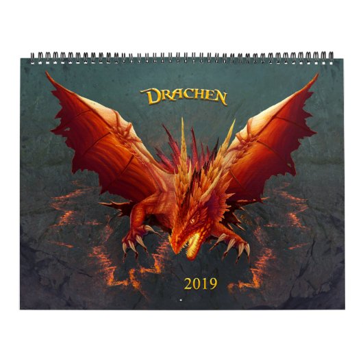 Calendrier Dragon calendriers, Dragon Calendar, (36cm x 28cm) (Protection)