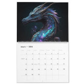 Calendrier Dragons magiques Imaginaires - L'art généré par l' (Mar 2026)