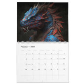 Calendrier Dragons magiques Imaginaires - L'art généré par l' (Feb 2026)