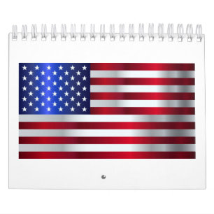 Calendrier Drapeau américain des étoiles et des rayures