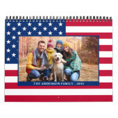 Calendrier Drapeau américain moderne Photos de famille patrio (Protection)