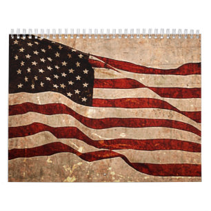 Calendrier Drapeau américain Vintage
