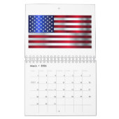 Calendrier Drapeau American Stars and Stripes (Mar 2026)