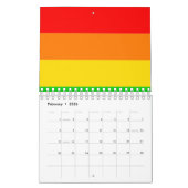 Calendrier Drapeau arc-en-ciel transgenre LGBT avec agitateur (Feb 2026)