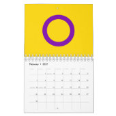Calendrier Drapeau de fierté intersexe (Feb 2027)
