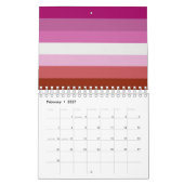 Calendrier Drapeau de fierté lesbienne (Origine) (Feb 2027)