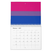Calendrier Drapeau de la fierté bisexuelle (Feb 2027)