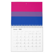 Calendrier Drapeau de la fierté bisexuelle (Jan 2026)