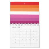 Calendrier Drapeau de la fierté lesbienne (Feb 2027)