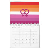 Calendrier Drapeau de la fierté lesbienne WLW (Jan 2027)