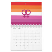 Calendrier Drapeau de la fierté lesbienne WLW (Mar 2027)