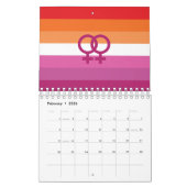 Calendrier Drapeau de la fierté lesbienne WLW (Feb 2026)