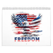 Calendrier Drapeau et aigle des Etats-Unis.Liberté. (Protection)