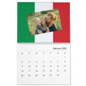 Calendrier Drapeau italien 2026 Calendario Personalizzato per (Feb 2026)