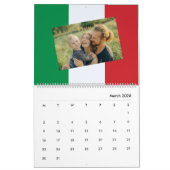 Calendrier Drapeau italien 2026 Calendario Personalizzato per (Mar 2026)