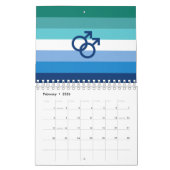 Calendrier Drapeau MLM Gay Male Pride (Feb 2026)