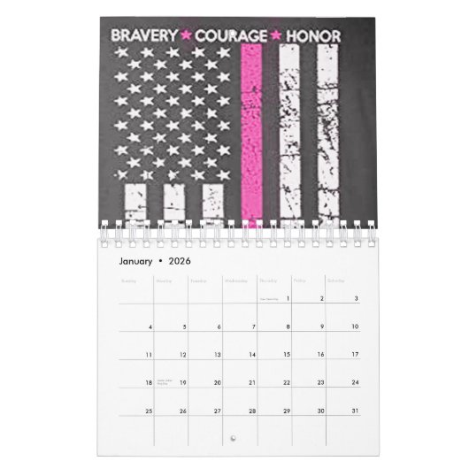 Calendrier drapeau patriote usa (Jan 2026)