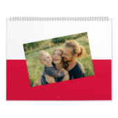 Calendrier Drapeau polonais Ajouter photo Pologne 2026 Fotoka (Protection)