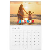Calendrier Drapeau USA & Family Photo Retro (Jan 2026)