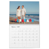 Calendrier Drapeau USA & Family Photo Retro (Feb 2027)