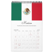 Calendrier drapeaux 18-Mo de l'Amérique Centrale et des (Jan 2026)