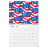 Calendrier drapeaux américains (Mar 2027)