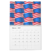 Calendrier drapeaux américains (Feb 2027)