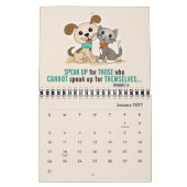 Calendrier Droites de bien-être d'animal de compagnie de chat (Jan 2027)