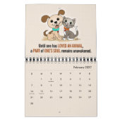 Calendrier Droites de bien-être d'animal de compagnie de chat (Feb 2027)