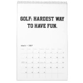 Calendrier drôle 2027 Citations de golf Papa golfe (Mar 2027)