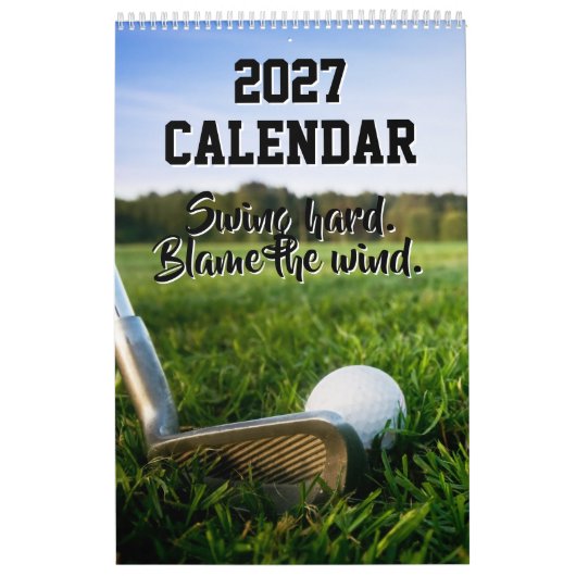 Calendrier drôle 2027 Citations de golf Papa golfe (Protection)