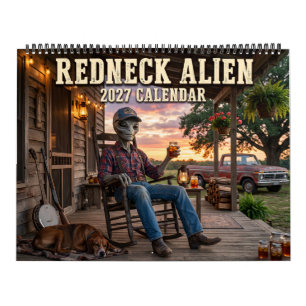 Calendrier drôle Alien Redneck 2027