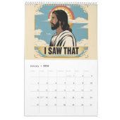 Calendrier Drôle Citation Jésus Mème, J'Ai Vu Que Jésus (Jan 2026)