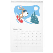 Calendrier drôle de chiot mignon amateur de chiens (Feb 2027)