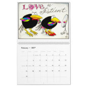Calendrier drôle d'illustrations de corneille (Feb 2027)